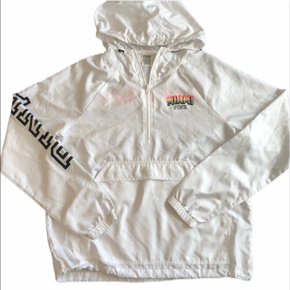 Victoria secrets pink windbreaker big Xsmall Miami - Picture 1 of 10